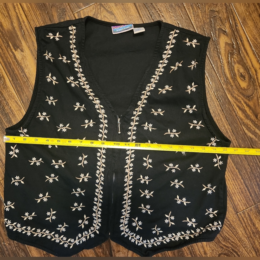 💐PRETTY Black 100% Cotton Vest Northcrest Spirit of Adventure - Picture 2 of 7
